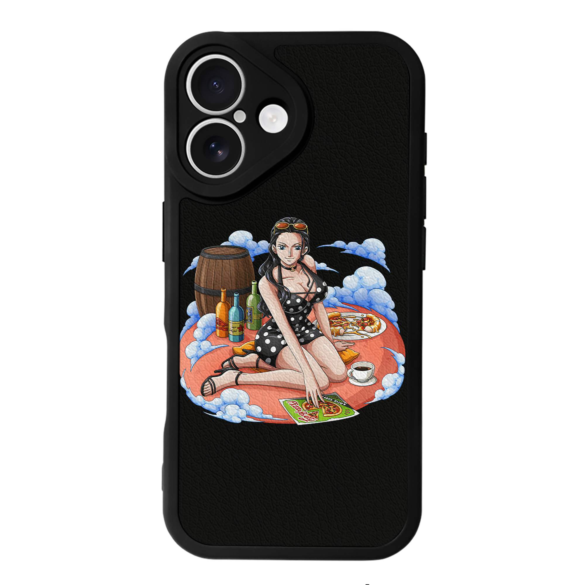 （画像用） ワンピース ニコ・ロビン ONE PIECE Nico Robin 【iPhone 16シリーズ対応】シリコンスマホケース（レザー調） 材質：シリコン
